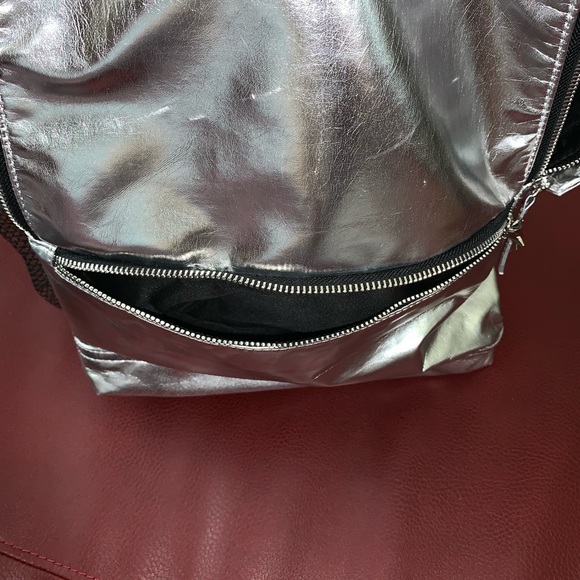 Metallic Silver Backpack - Picture 5 of 8